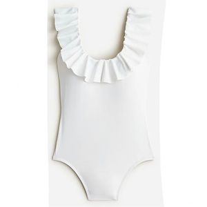 J. Crew Women's Swim J Crew Ruffle Scoopback One Piece Swimsuit